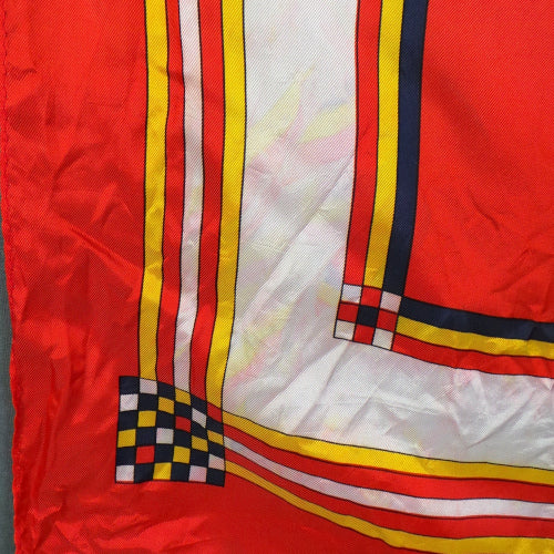 1970s Red, Purple and Yellow Scarf