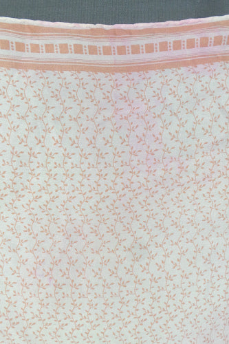 1970s Peach and Cream Delicate Silk Scarf | Jaeger
