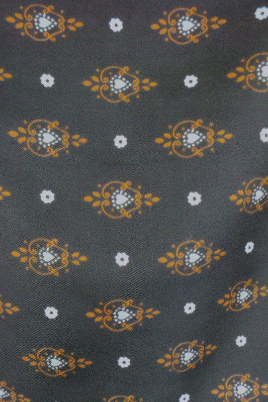 1970s Tonal Brown Swirl Print Scarf, by Jacqmar
