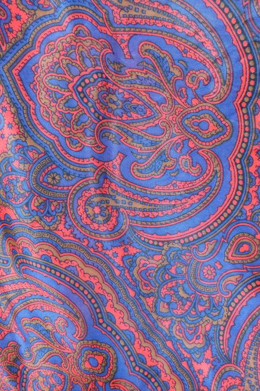 1960s Purple and Red Paisley Print Scarf | St Michael