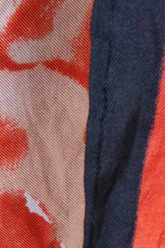 1980s Large Poppy Field Silk Scarf