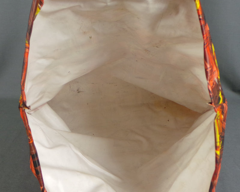 1950s Brown Orange Vinyl Tote