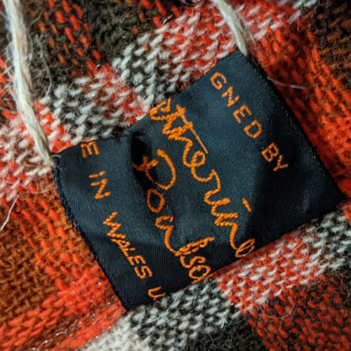 1970s Red Tartan Wool Artists Tunic | Catherine Poulson | XL