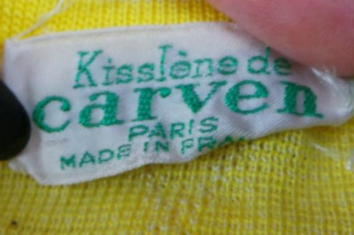 1970s Carven Neon Yellow Tank Top | XS