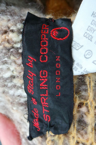 1970s Stirling Cooper Mustard Tie Neck Jumper | XL