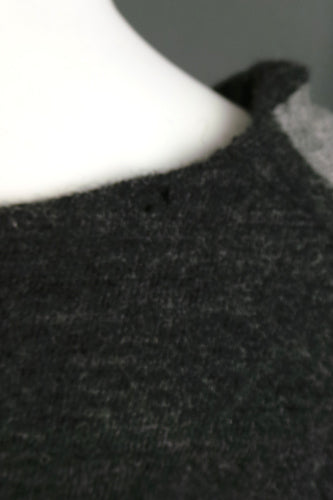 1950s Charcoal Striped Wool Cardigan | Wolsey | M