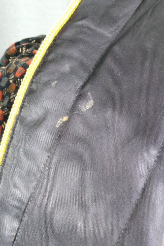 1980s Black Gold Quilted Velvet Jacket | Country Casuals | L