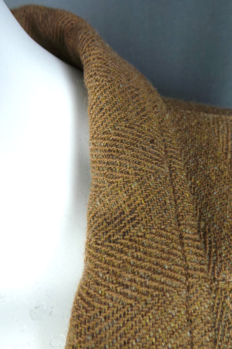 1980s Giorgio Armani Camel Herringbone Tweed Blazer | M