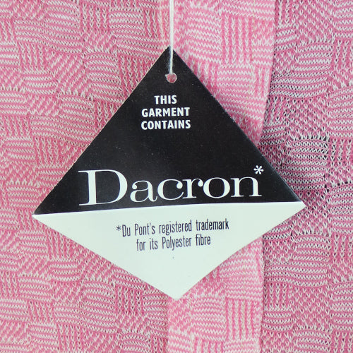 1960s Pink and White Knit Shirt | M