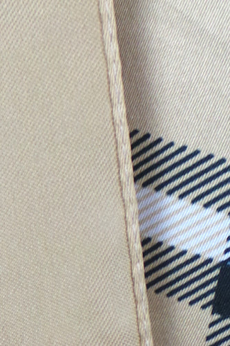 1980s Classic Tan Checked Large Scarf