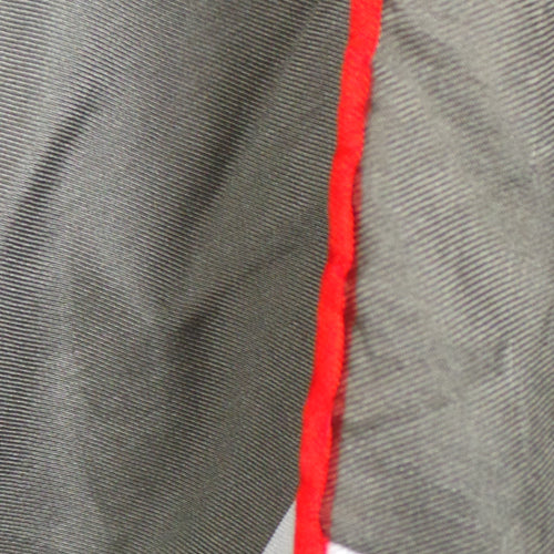 1970s Red, White and Grey Simple Silk Scarf | La Rou