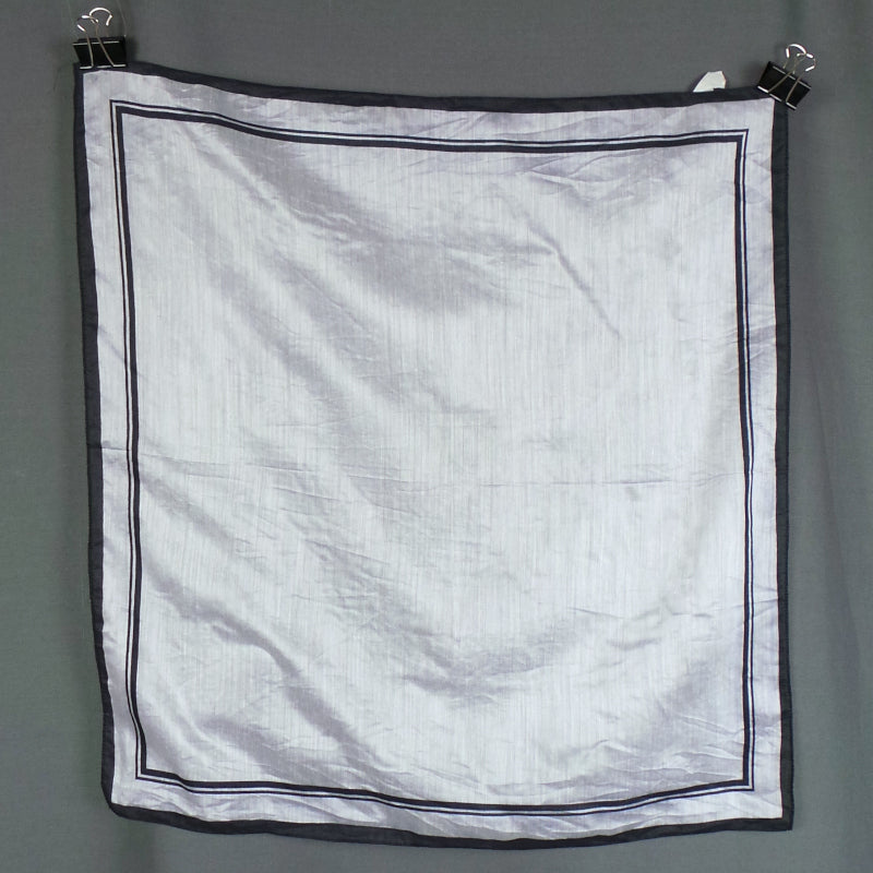1970s White and Black Plain Scarf