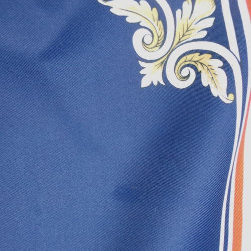1960s Navy Normandy France Tourist Souvenir Scarf