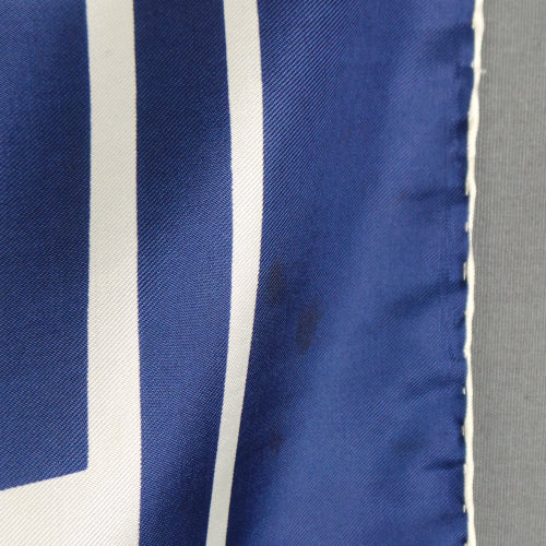 1960s Green and Navy Square Print Scarf | Clifford Bond