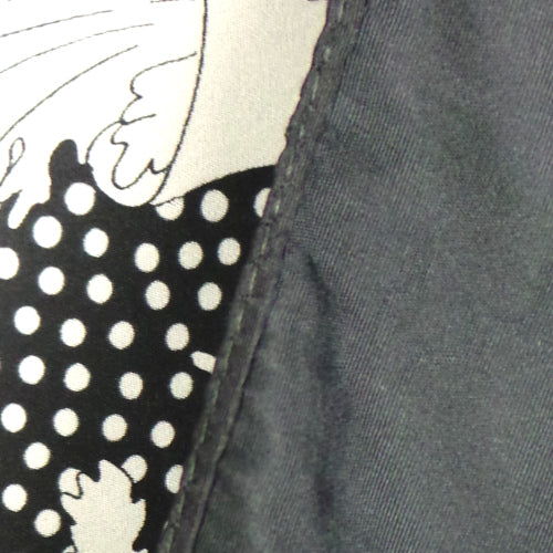 1980s Black and White Ornate Print Scarf | Jane Shilton