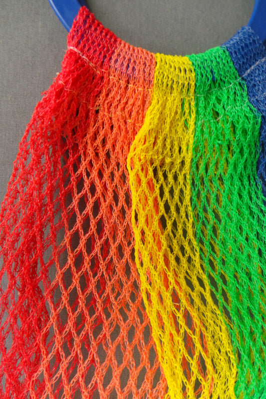 1960s Rainbow Stripe Tote Bag