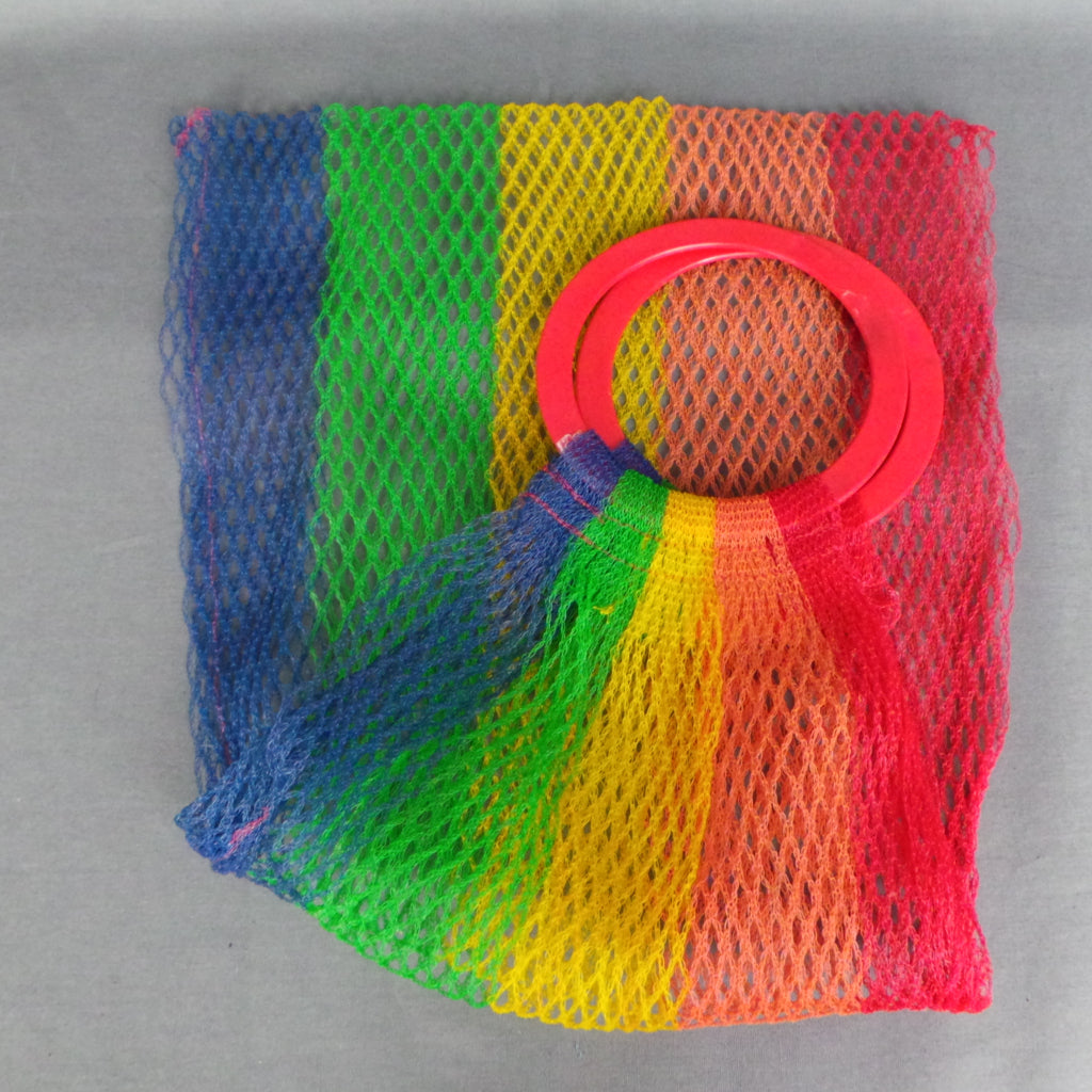 1960s Rainbow Stripe Vintage Tote Bag