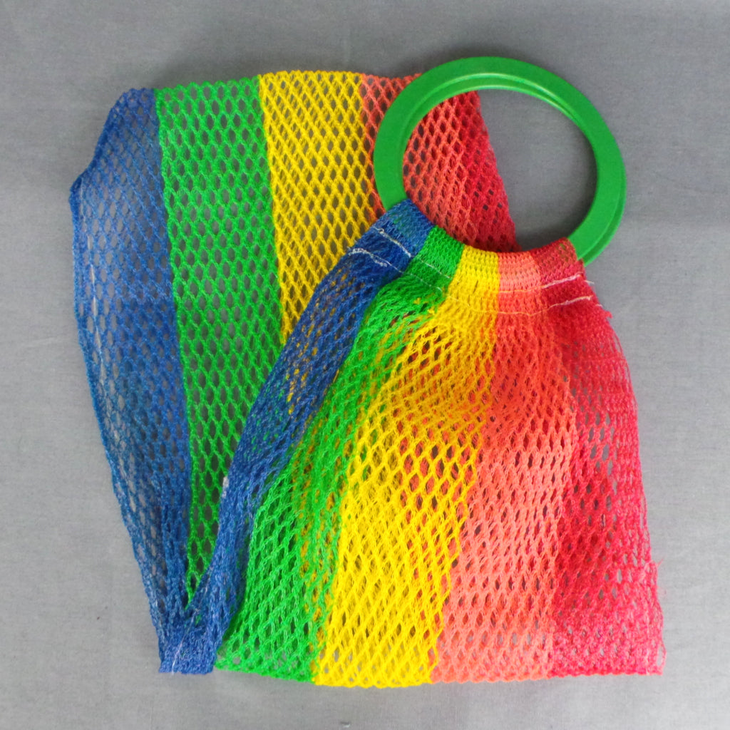 1960s Rainbow Stripe Vintage Tote Bag