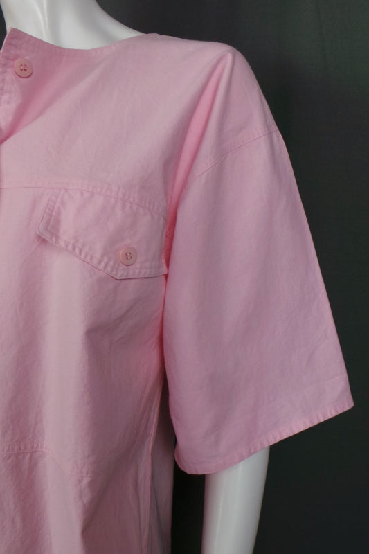 1980s Marshmallow Pink Cotton Boilersuit | 2XL