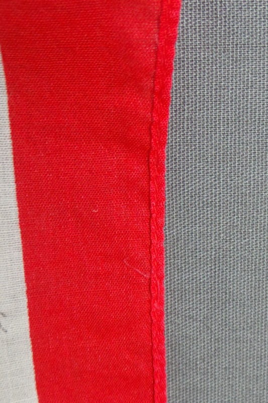 1960s White and Red Ditsy Floral Cotton Scarf