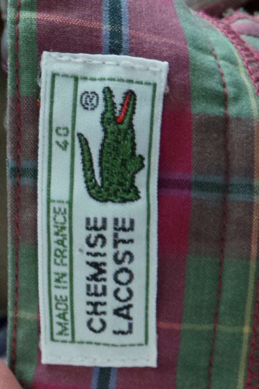 1980s Green Pink Check Culottes | Lacoste | XS