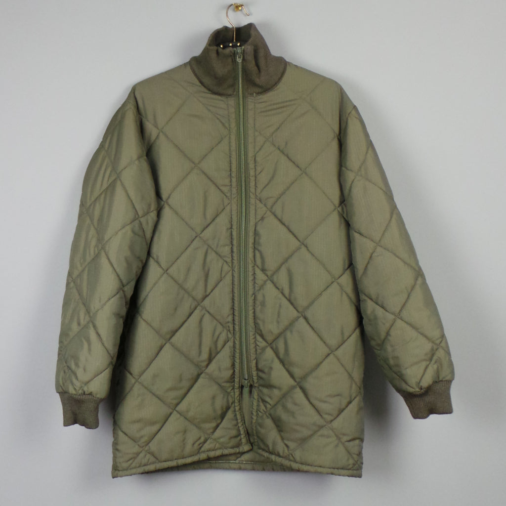 1980s Khaki Quilted Army Lining Jacket 3XL Honeykins Vintage