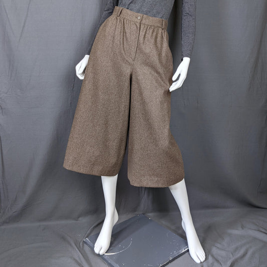 1970s Light Brown Wool Vintage Culottes | Georges Rechs