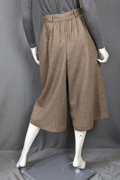 1970s Light Brown Wool Culottes | Georges Rechs | S