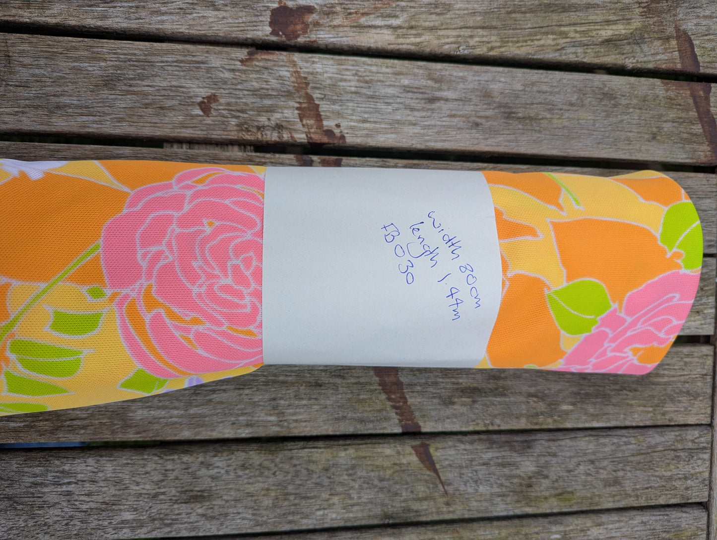 1960s Bright Floral Polyester Fabric