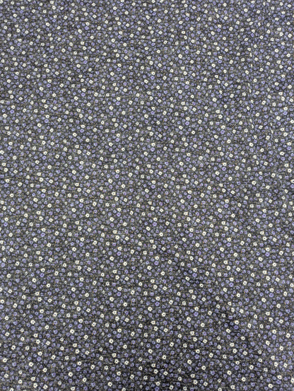 1960s Purple Meadow Polyester Knit Fabric