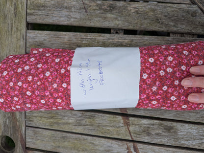 1960s Pink Meadow Polyester Knit Fabric