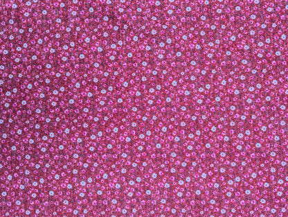 1960s Pink Meadow Polyester Knit Fabric