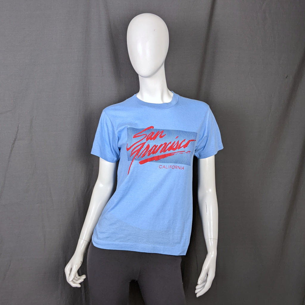 1970s Blue San Francisco Tourist Vintage T-Shirt