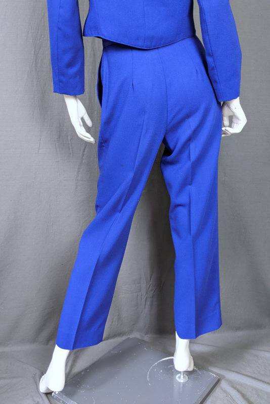 1980s Cobalt Blue Trouser Suit | Hasco | XS