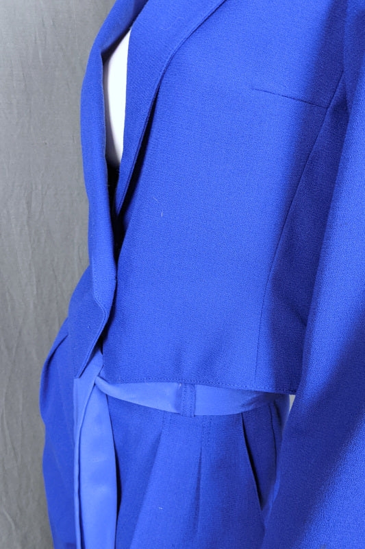 1980s Cobalt Blue Trouser Suit | Hasco | XS