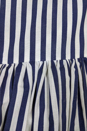 1970s Blue White Stripe Frontier Dress | Capriccio | S