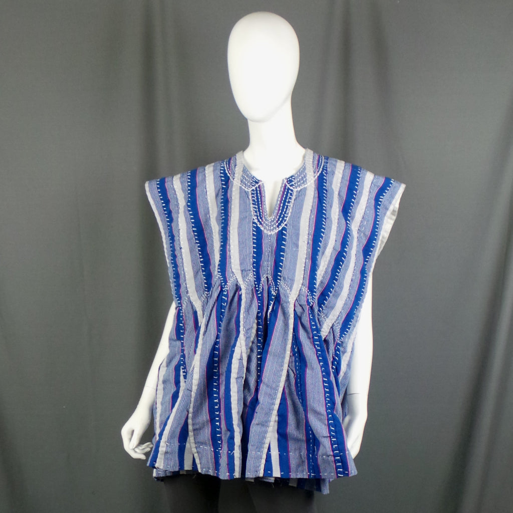 1970s Traditional Ghanian Vintage Smock Style Top