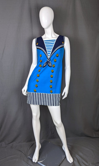 1960s Trompe L'Oeil Printed Sailor Vintage Mini Dress | Ein Fink Kleid