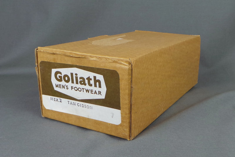 1960s Deadstock Brown Leather Smart Shoes | Goliath | UK 7