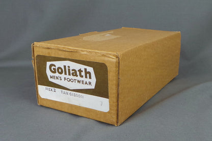 1960s Deadstock Brown Leather Smart Shoes | Goliath | UK 7