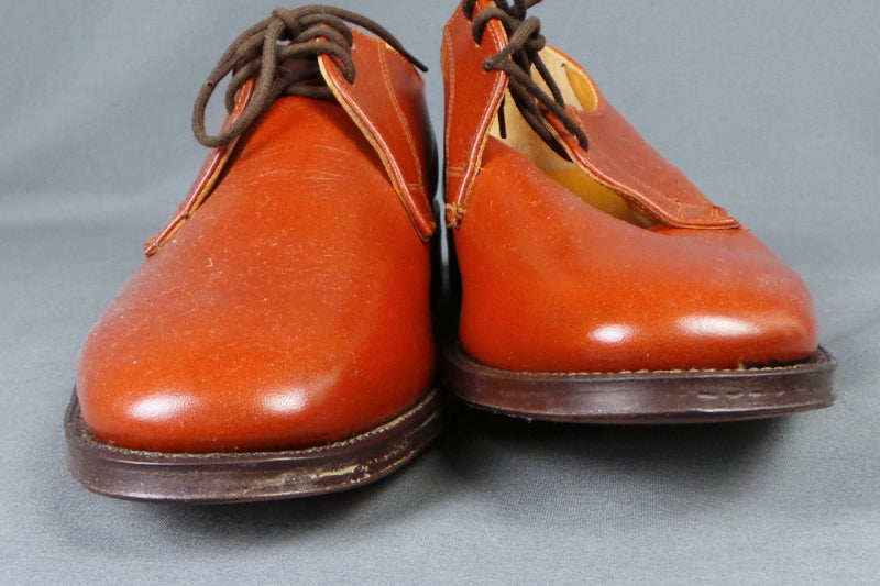 1960s Deadstock Brown Leather Smart Shoes | Goliath | UK 7