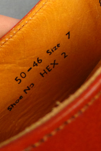 1960s Deadstock Brown Leather Smart Shoes | Goliath | UK 7