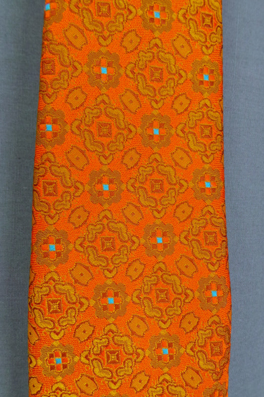 1970s Orange and Blue Tie | John Colliner