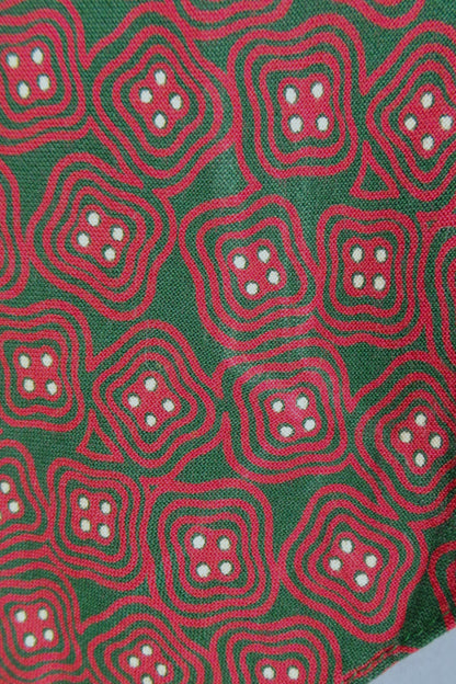 1940s Red Green Tootal Swirl Tie