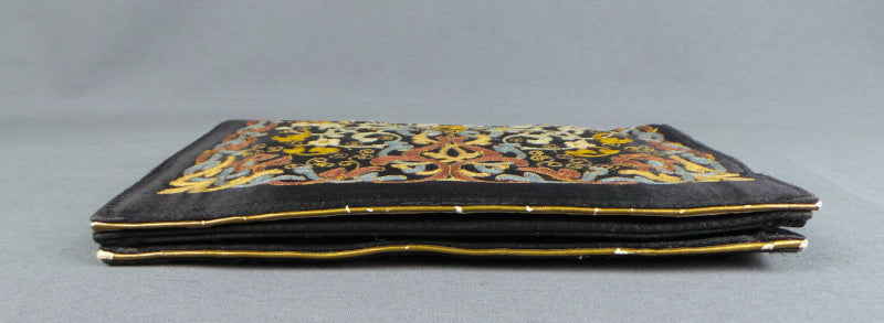 1930s Black Celtic Embroidered Clutch