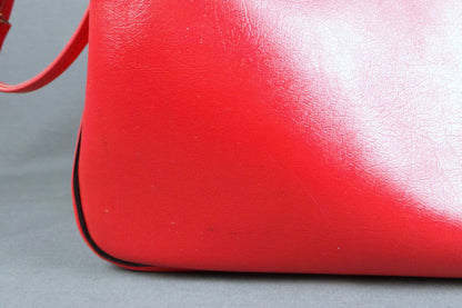 1970s Red and Black Vinyl Shoulder Bag