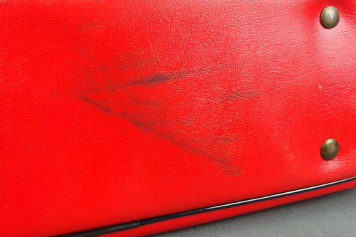1970s Red and Black Vinyl Shoulder Bag