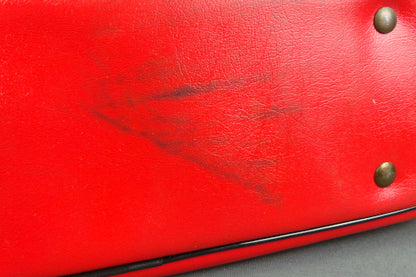 1970s Red and Black Vinyl Shoulder Bag