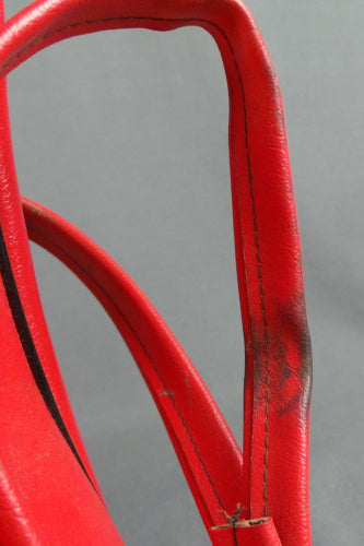 1970s Red and Black Vinyl Shoulder Bag