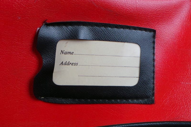 1970s Red and Black Vinyl Shoulder Bag